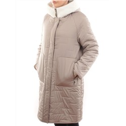 2661 BEIGE Пальто двухстороннее женское еврозима (100 гр. холлофайбер)