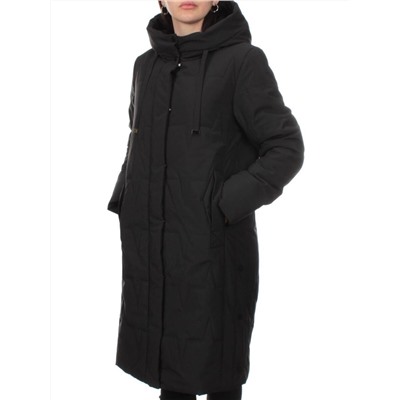 1120 BLACK Пальто зимнее облегченное женское (холлофайбер 150 гр.)
