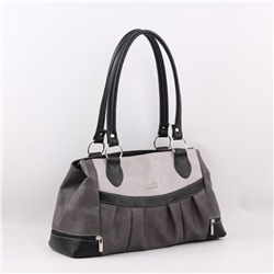 Сумка 852 мульти итальянский серо-черный