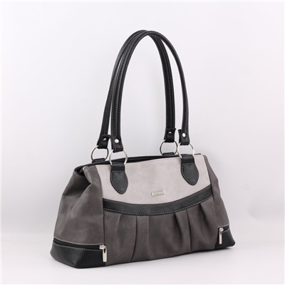 Сумка 852 мульти итальянский серо-черный