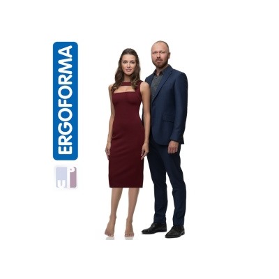 EU 226 Чулки компрессионные Ergoforma UP (2 класс, 23-32 мм.рт.ст.) с открытым носком р.6 (телесный)