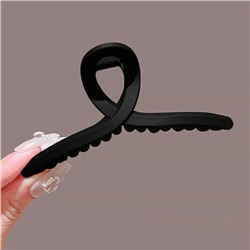 Заколка-краб для волос матовый Черный ПЕТЕЛЬКА, 13 см.