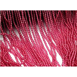 Бусины из шпинели шарик гр.3мм цв.клубничный, 36см, 130 бусин