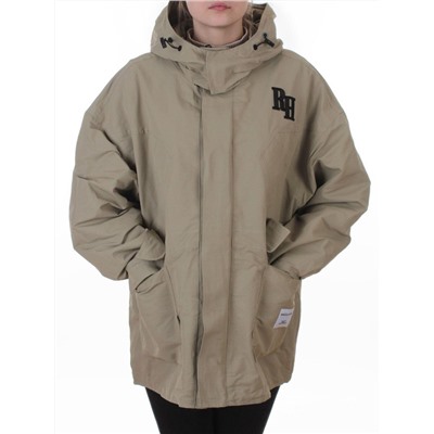 3097 GREY/GREEN Куртка демисезонная женская (100 гр. холлофайбер)