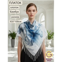 Платок с кистями цветочный принт 3D  Арт: С2512/04