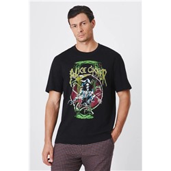T-shirt bawełniany męski Alice Cooper  kolor czarny
