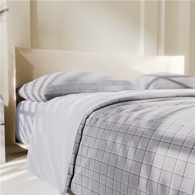 Постельное бельё Этель дуэт Gray cage 150х215см-2 шт, 225х240см, 50х70±3 см-2 шт, новосатин