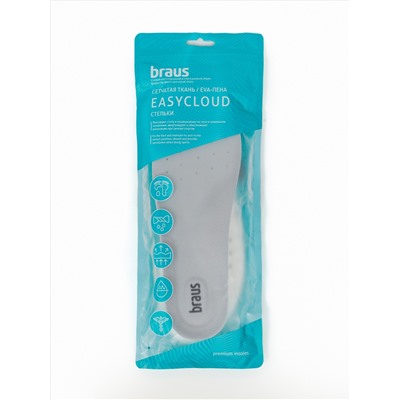 BRAUS Стельки EASYCLOUD (EVA-пена с пальчиками) р.45-46