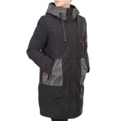 2090 BLACK Куртка зимняя женская AIKESDFRS (200 гр. холлофайбера)