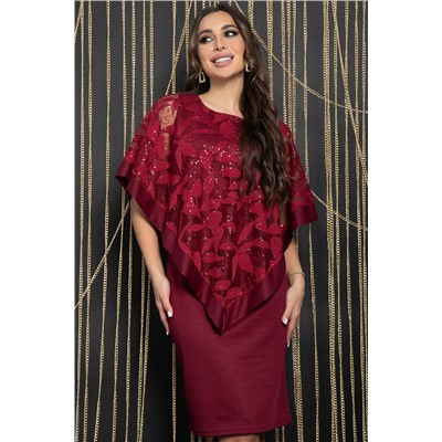 Платье Твой выход (бордо) П14586-7М