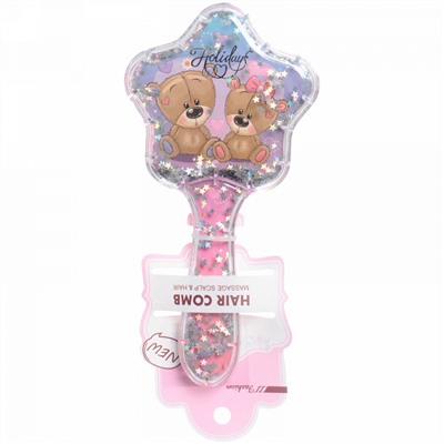 Расческа массажная "Baby House Mila", микс 4 вида Мишки, 17*8.5см