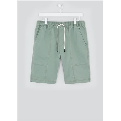 Cotton Stretch Drawstring Shorts