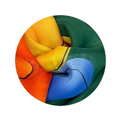 Шарф шифоновый с цветочным рисунком 3D Арт М52/3