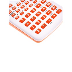 Калькулятор инженерный 10-разрядный, корпус белый, с оранжевыми кнопками