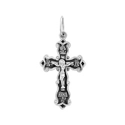 крест из серебра частично черненый штампованный