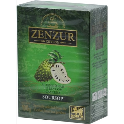Zenzur. Soursop Green Tea 100 гр. карт.пачка