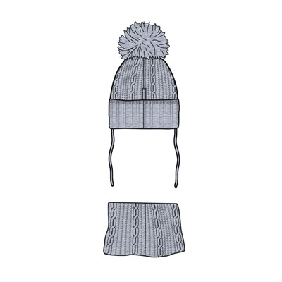 Комплект для мальчика: шапка, снуд