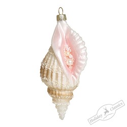 Ракушка Турителла перламутровая (стекло) 5х5х12 см
