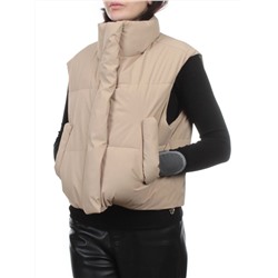 24122 DK. BEIGE Жилет утепленный женский (100 гр. холлофайбер)
