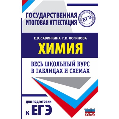 Химия. Весь школьный курс в таблицах и схемах для подготовки к ЕГЭ