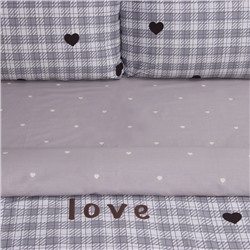 Постельное бельё LoveLife 2сп "Клетка", 175*215см, 200*225см, 50*70см-2шт,100%хлопок, сатин, 125г/м²