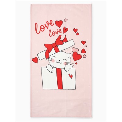 Полотенце "Этель" Cat's love 40х73 см, 100% хлопок, саржа 190 гр/м2