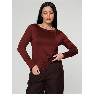 Женский лонгслив Энкар / бордовый