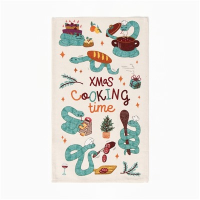 Набор полотенец Доляна "Cooking time" 28х46 см - 3 шт, 100% хл