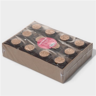 Набор баночек для специй Доляна «Парфе», 120 мл, 7×7 см, с пробковой крышкой, 12 шт., стекло