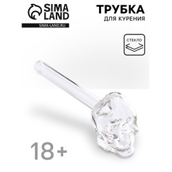 Трубка курительная «Череп», стеклянная