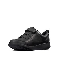 Kids' Leather Riptape School Shoes (Youth size 3-9.5)