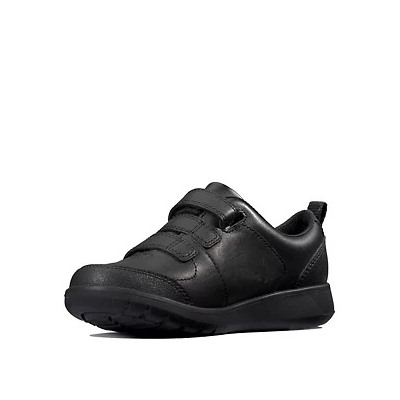 Kids' Leather Riptape School Shoes (Youth size 3-9.5)