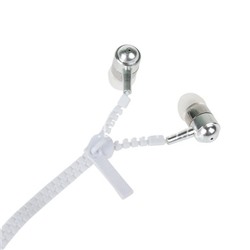 Наушники MP3/MP4 ELTRONIC (4460) ZIPPER кнопка ответа вызова; микрофон (белые)
