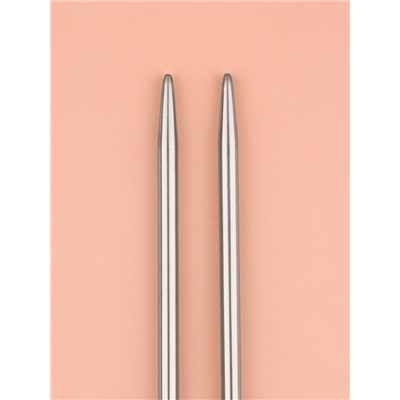 Спицы для вязания, прямые, d=3.5 мм, 35 см, 2 шт.