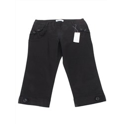 1018 BLACK Брюки капри женские