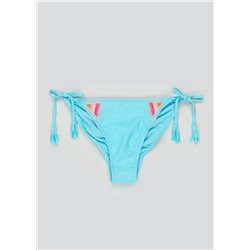 Woven Stripe Tie Side Bikini Bottoms