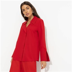 Блуза с имитацией застёжки, Амбассадор стиля (red)