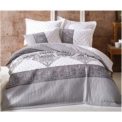 2 сп. Евро 4-х Сезонный КПБ со Стеганным Пододеяльником Ranforce BOHEM Complete Set cotton box