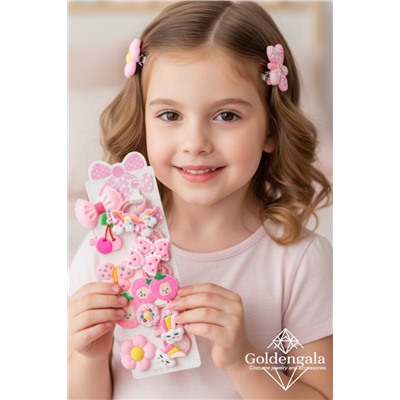 Набор аксессуаров для волос (уточки 5 шт + резинки 10 шт) Арт НД11 тип 6