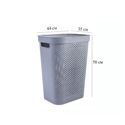 Корзина пластиковая для белья "Infinity" 60 л 2071_белый