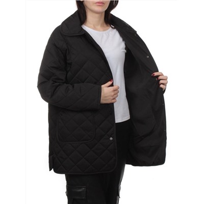 H24-003 BLACK Куртка демисезонная женская (100 гр. холлофайбер)