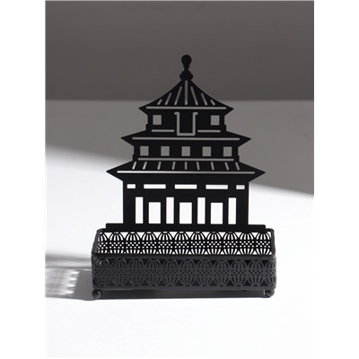 Подставка для мелочей металл «Дворец», чёрный, 6.3×14.5×18.5 см