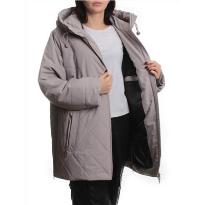 F-804 GRAY BEIGE Куртка демисезонная женская (100 гр. холлофайбер)