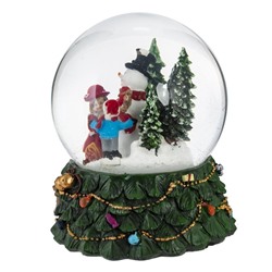 GAEM Фигурка декор в стекл шаре "Снеговик" (подсв, муз, вьюга, AAх3 н/п), D 14 см, L15,5 W15,5 H20 см