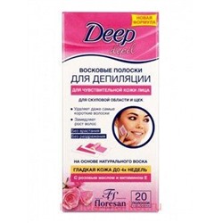 Ф-430 Deep depil Восковые полоски для депиляции чувствительной кожи лица 20 шт