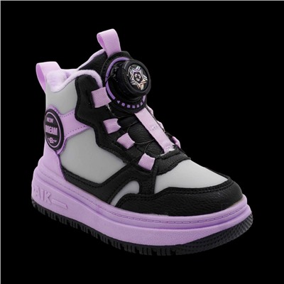 Кроссовки зимние на меху В7187-39 фиолетовые