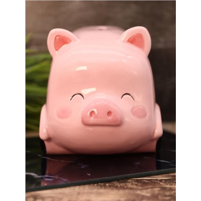 Копилка керамическая «Pig car», pink (20,3х11,1х11,1 см)