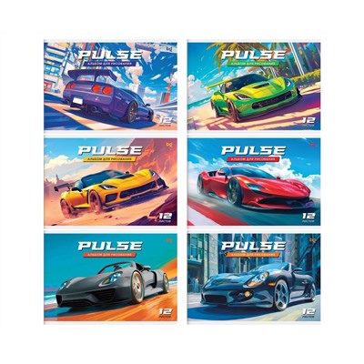 Альбом для рисования 12л., А5, на скрепке BG "Pulse"