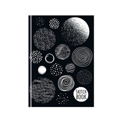 Скетчбук 100л. А5 7БЦ BG "Black&white", матовая ламинация, 100г/м2