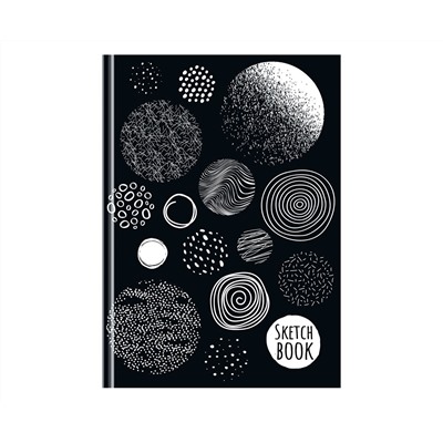 Скетчбук 100л. А5 7БЦ BG "Black&white", матовая ламинация, 100г/м2